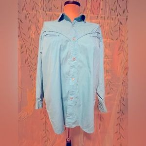 Light blue button up